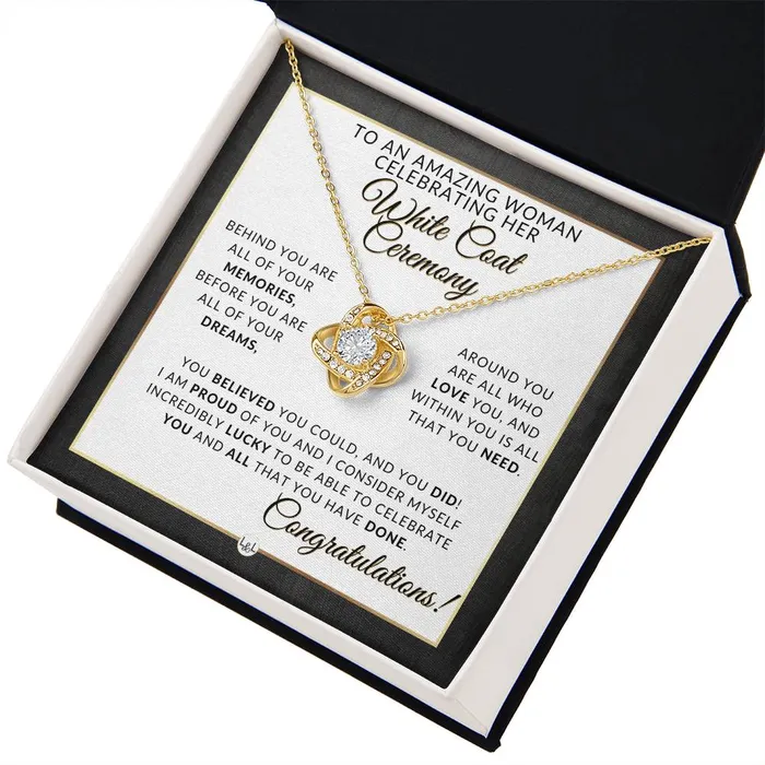 ShineOn Fulfillment Necklaces White Coat Ceremony Gifts Pharmacy School Nurse Vet Dentist Veterinarian Physical Therapy Graduation Pendant Necklace Graduation Gift Idea For Her