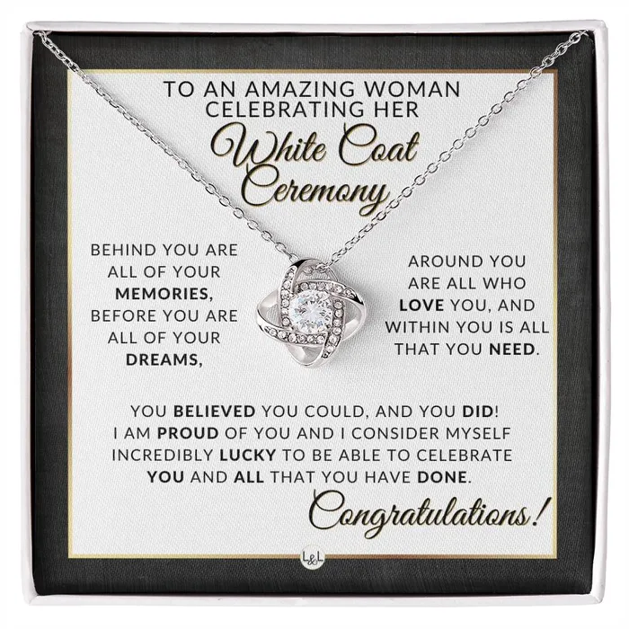 ShineOn Fulfillment Necklaces White Coat Ceremony Gifts Pharmacy School Nurse Vet Dentist Veterinarian Physical Therapy Graduation Pendant Necklace Graduation Gift Idea For Her