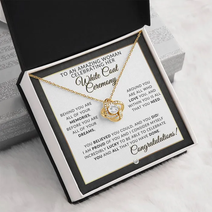 ShineOn Fulfillment Necklaces White Coat Ceremony Gifts Pharmacy School Nurse Vet Dentist Veterinarian Physical Therapy Graduation Pendant Necklace Graduation Gift Idea For Her