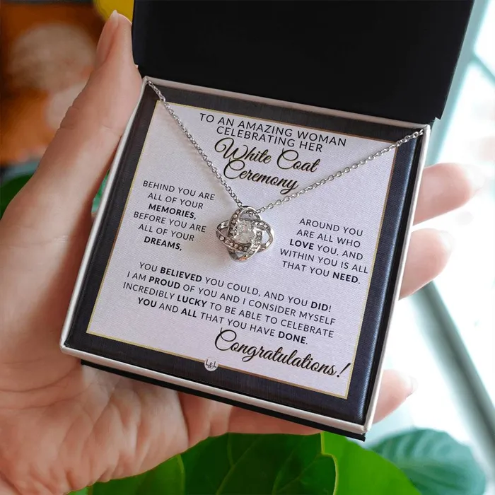 ShineOn Fulfillment Necklaces White Coat Ceremony Gifts Pharmacy School Nurse Vet Dentist Veterinarian Physical Therapy Graduation Pendant Necklace Graduation Gift Idea For Her