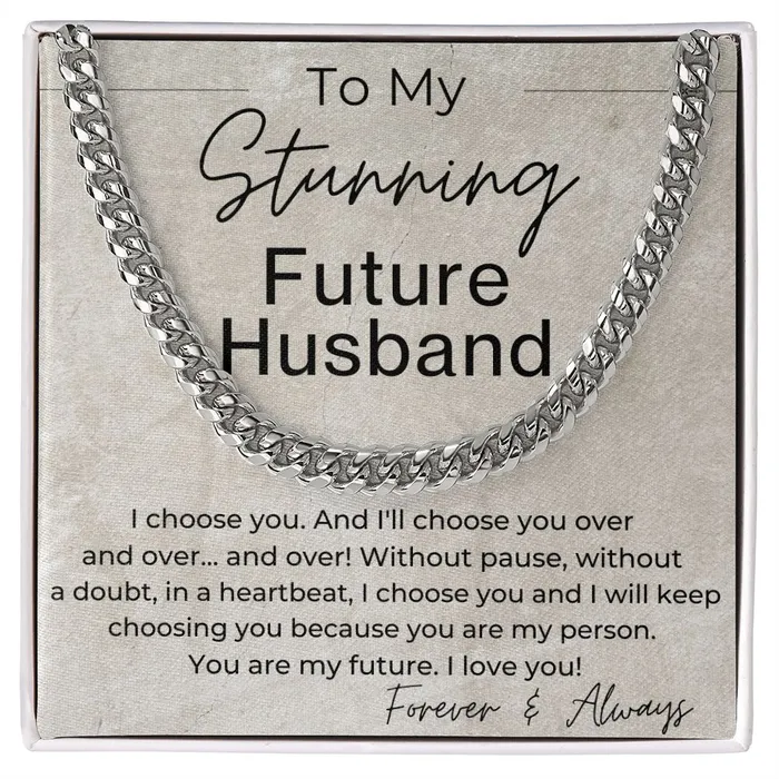 ShineOn Fulfillment Necklaces You Are My Future Gift for Future Husband Linked Chain Necklace