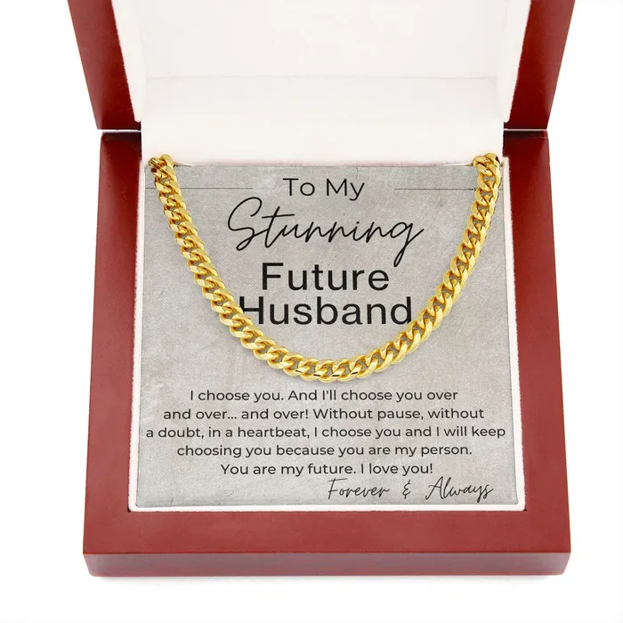 ShineOn Fulfillment Necklaces You Are My Future Gift for Future Husband Linked Chain Necklace