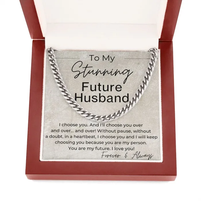 ShineOn Fulfillment Necklaces You Are My Future Gift for Future Husband Linked Chain Necklace