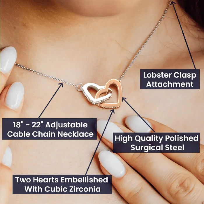 ShineOn Fulfillment To Me You Are a Sister Gift for My Sister From Another Mister Interlocking Heart Pendant Necklace Necklaces
