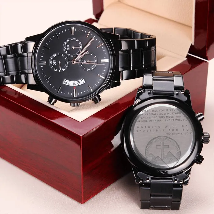ShineOn Fulfillment Watches Christian Watch Faith Of A Mustard Seed Great Gift For Christmas Birthday Confirmation or A Baptism