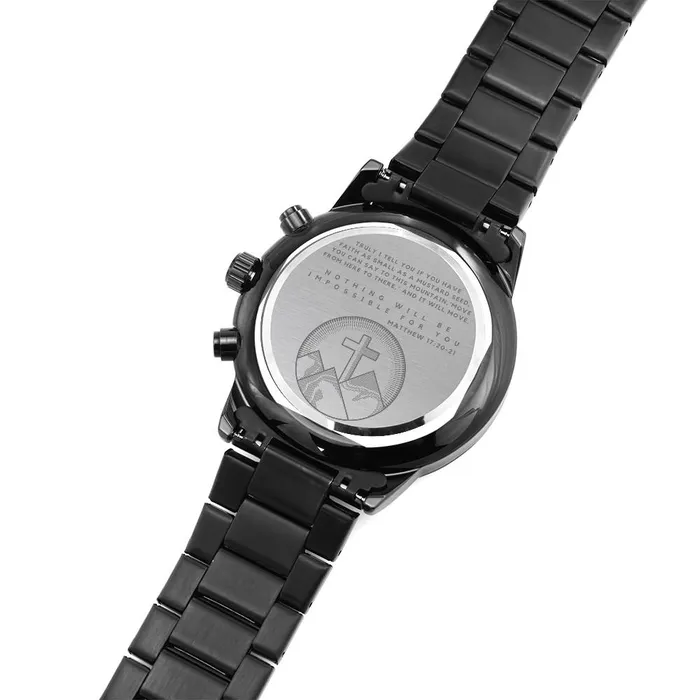 ShineOn Fulfillment Watches Christian Watch Faith Of A Mustard Seed Great Gift For Christmas Birthday Confirmation or A Baptism