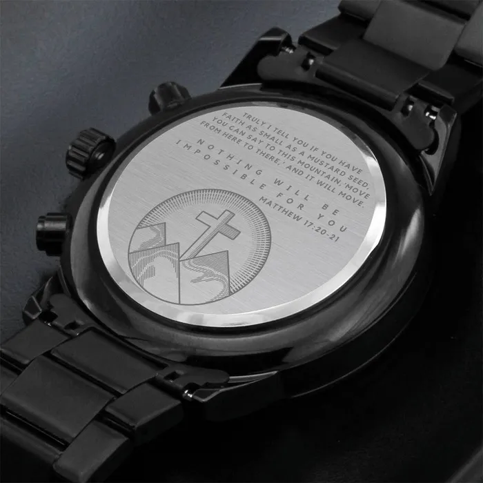 ShineOn Fulfillment Watches Christian Watch Faith Of A Mustard Seed Great Gift For Christmas Birthday Confirmation or A Baptism