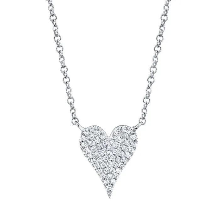 SHY CREATION Shy Creation 14K White Gold 11ctw Heart Style Pendant Necklaces