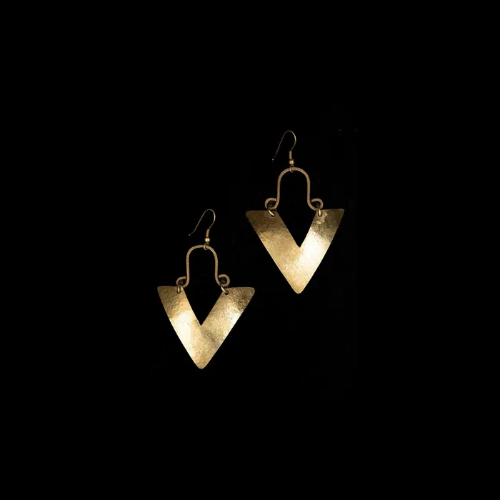 Simple brass African Earrings Mwassus Jewelry Earrings
