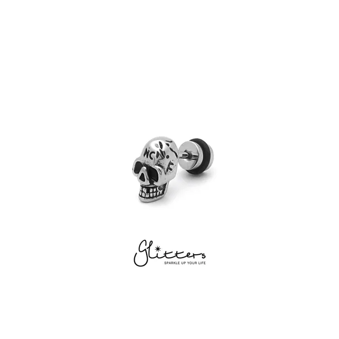 Stainless Steel Skull with NC Fake Plug Glitters Bracelets