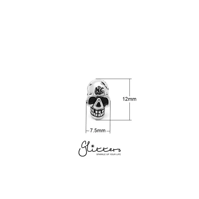 Stainless Steel Skull with NC Fake Plug Glitters Bracelets