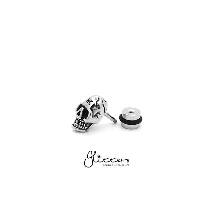 Stainless Steel Skull with NC Fake Plug Glitters Bracelets