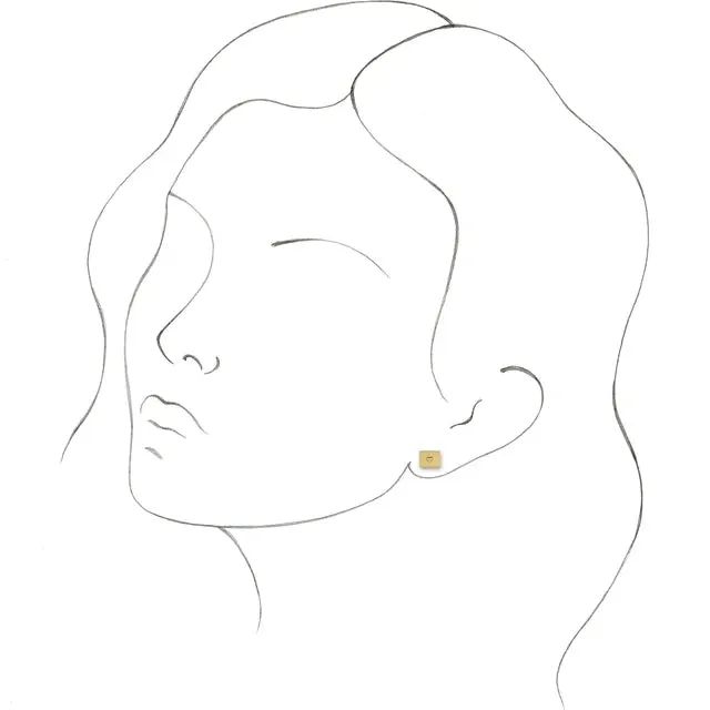 Storyteller by Vintage Magnality Earrings Send Your Love Heart Envelope Stud Earrings Solid 14K Rose White Yellow Gold or Silver