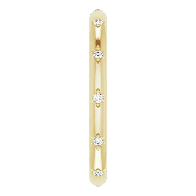 Storyteller by Vintage Magnality Natural Diamond Eternity Band Ring 06 CTW Solid 14K White Yellow Rose Gold Rings