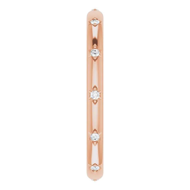 Storyteller by Vintage Magnality Natural Diamond Eternity Band Ring 06 CTW Solid 14K White Yellow Rose Gold Rings