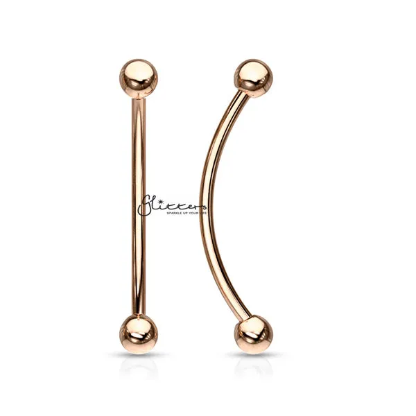Surgical Steel Curved Barbell for Snake Eye Piercing and More Rose Gold Glitters Earrings