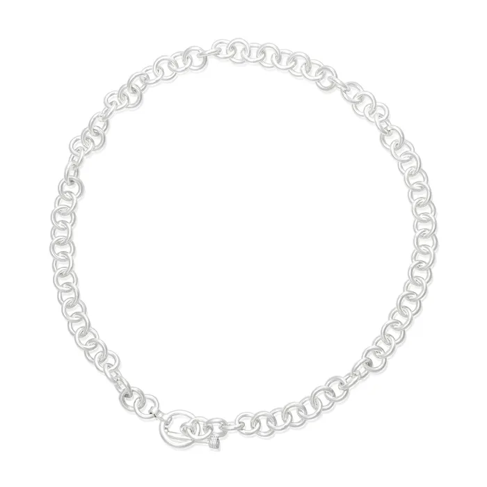 Teeda Necklaces N002 Med Round Link Charm Necklace