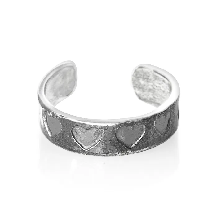 Teeda Rings TR1040 Hearts Toe Ring
