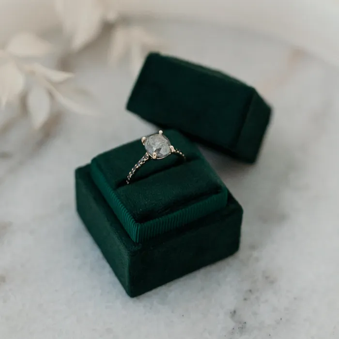The Aurora 14k White Size 10 Stone CLR21 Rainforest Ring Box Custom Engraving 0 VENVS Rings The Aurora 14k White Size 10 Stone CLR21 Rainforest Ring Box Custom Engraving 0 VENVS Rings