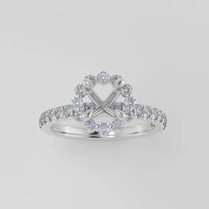 The Cordelia Platinum White Size 85 Stone PS113 Pink Ring Box Custom Engraving 0 VENVS Rings The Cordelia Platinum White Size 85 Stone PS113 Pink Ring Box Custom Engraving 0 VENVS Rings