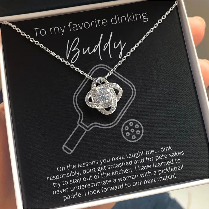 To Favorite Dinking Buddy Stay Out of the Kitchen Knot Pendant Necklace The Perfect Pickleball Gift ShineOn Fulfillment Necklaces To Favorite Dinking Buddy Stay Out of the Kitchen Knot Pendant Necklace The Perfect Pickleball Gift ShineOn Fulfillment Necklaces