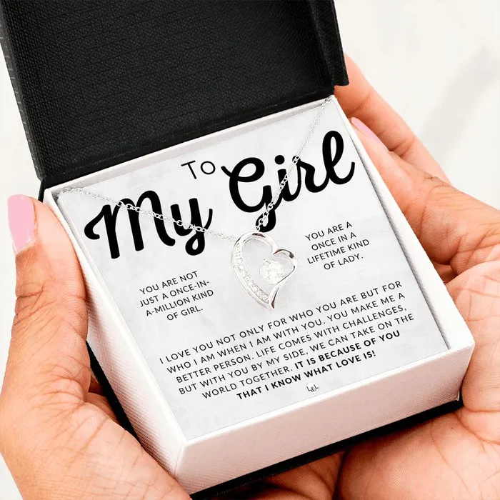 To My Girl Thinking of You Sentimental and Romantic Gift for Her Christmas Valentines Birthday or Anniversary Gifts ShineOn Fulfillment Necklaces