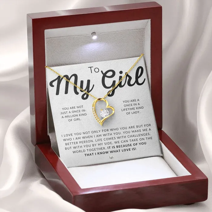 To My Girl Thinking of You Sentimental and Romantic Gift for Her Christmas Valentines Birthday or Anniversary Gifts ShineOn Fulfillment Necklaces