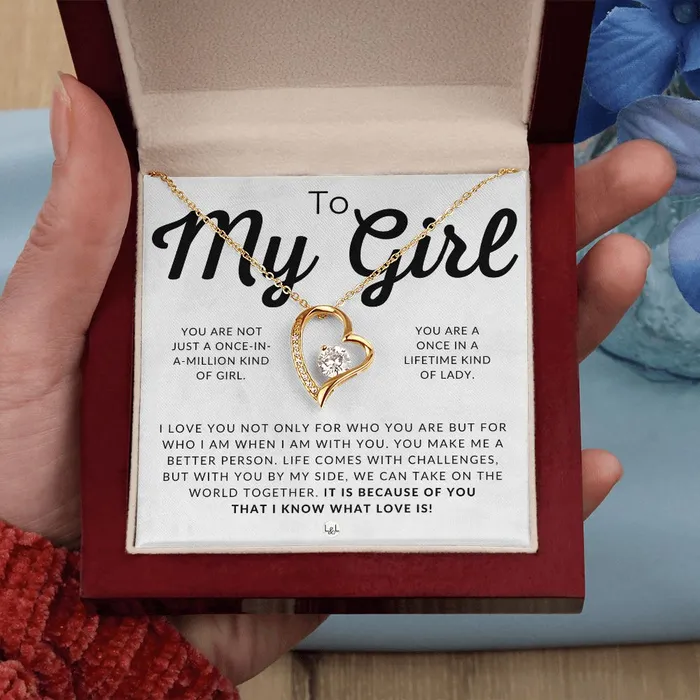 To My Girl Thinking of You Sentimental and Romantic Gift for Her Christmas Valentines Birthday or Anniversary Gifts ShineOn Fulfillment Necklaces