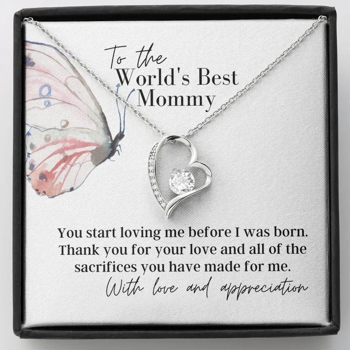 To the Worlds Best Mommy Forever Love Pendant Necklace ShineOn Fulfillment Necklaces
