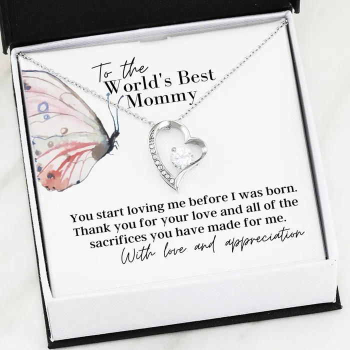 To the Worlds Best Mommy Forever Love Pendant Necklace ShineOn Fulfillment Necklaces