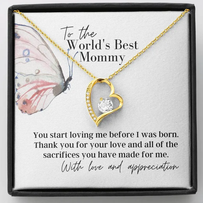 To the Worlds Best Mommy Forever Love Pendant Necklace ShineOn Fulfillment Necklaces