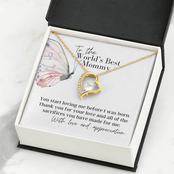 To the Worlds Best Mommy Forever Love Pendant Necklace ShineOn Fulfillment Necklaces