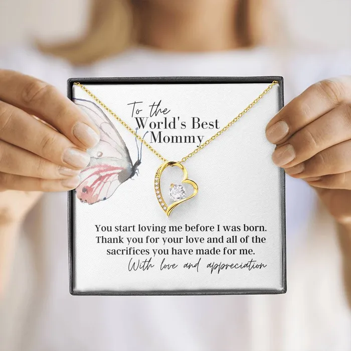 To the Worlds Best Mommy Forever Love Pendant Necklace ShineOn Fulfillment Necklaces