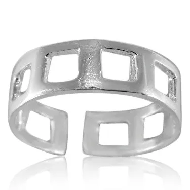 TR2690 Square Holes Toe Ring Teeda Rings