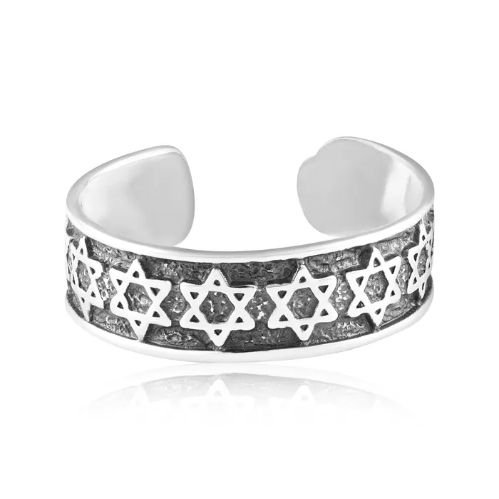 TR3037 Star of David Jewish Symbol Toe Ring Teeda Rings
