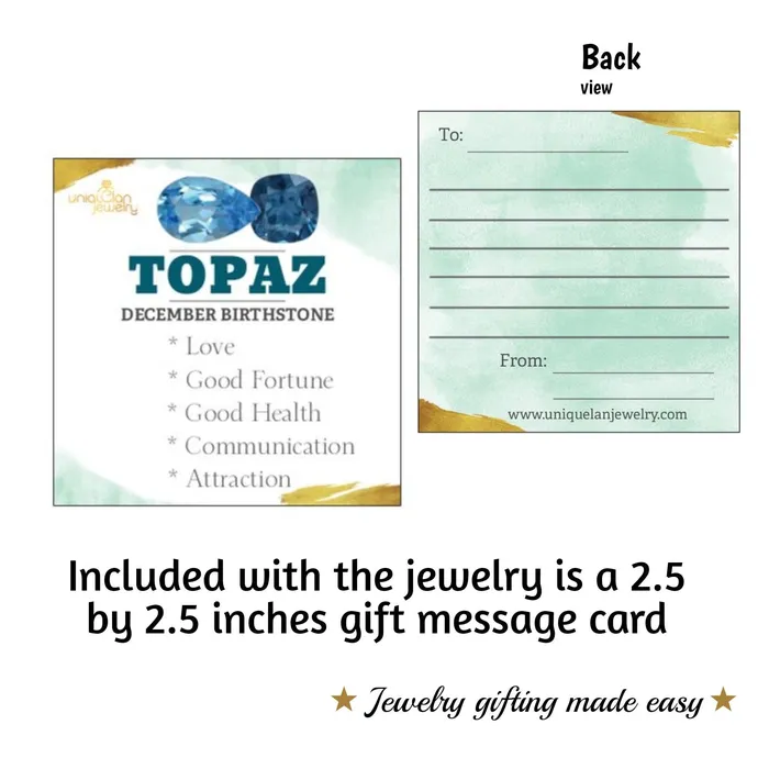Uniquelan Jewelry Necklaces Swiss Blue Topaz and Pearl Necklace