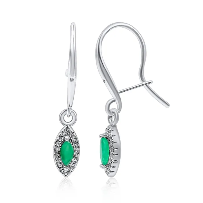 Uniquelan Jewelry Real Marquise Emerald Drop Earrings Earrings Uniquelan Jewelry Real Marquise Emerald Drop Earrings Earrings