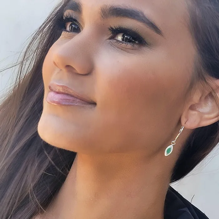 Uniquelan Jewelry Real Marquise Emerald Drop Earrings Earrings Uniquelan Jewelry Real Marquise Emerald Drop Earrings Earrings
