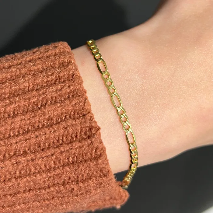 Valerie Madison Fine Jewelry Bracelets 3mm Figaro Chain Bracelet Valerie Madison Fine Jewelry Bracelets 3mm Figaro Chain Bracelet