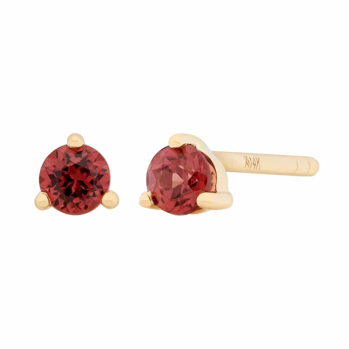 Valerie Madison Fine Jewelry Necklaces 3mm Birthstone Studs Garnet