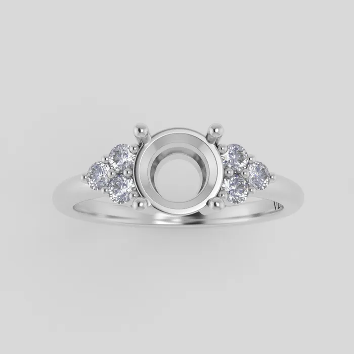 VENVS Rings The Calisto 14k White Size 8 Stone KT11 Antelope Ring Box Custom Engraving 0 VENVS Rings The Calisto 14k White Size 8 Stone KT11 Antelope Ring Box Custom Engraving 0