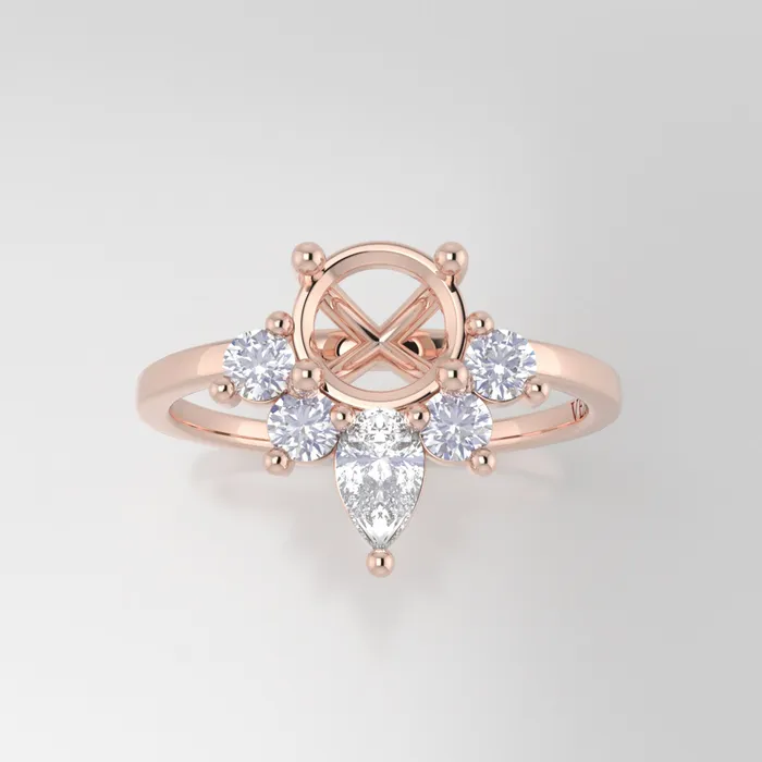 VENVS The Celeste 14k Rose Size 625 Stone TOU15 Rainforest Ring Box Custom Engraving 0 Rings VENVS The Celeste 14k Rose Size 625 Stone TOU15 Rainforest Ring Box Custom Engraving 0 Rings