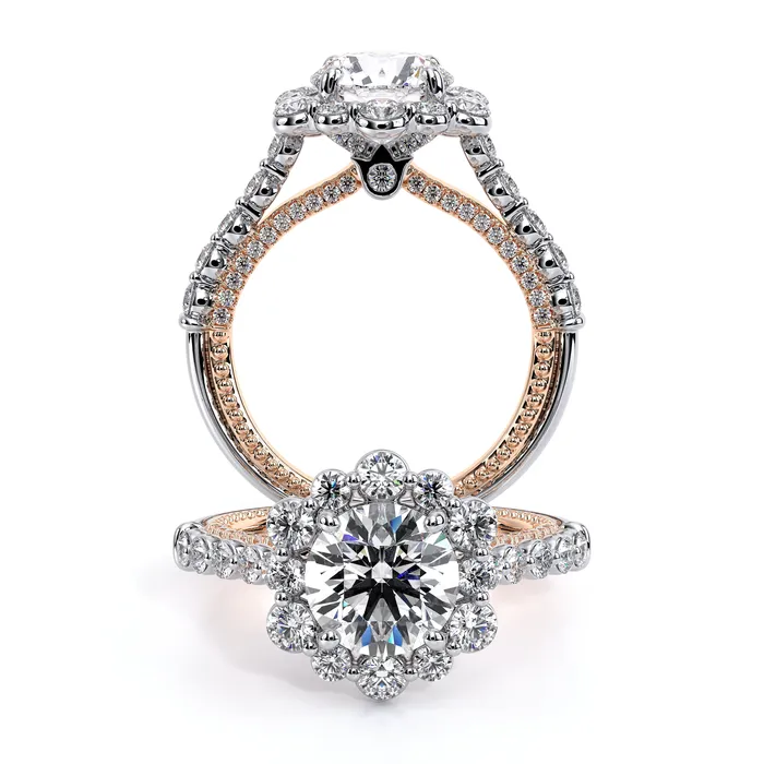 Verragio TwoTone ctw Diamond Riviera Engagement Ring 18k Verragio Rings