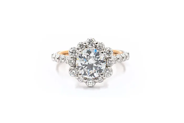 Verragio TwoTone ctw Diamond Riviera Engagement Ring 18k Verragio Rings