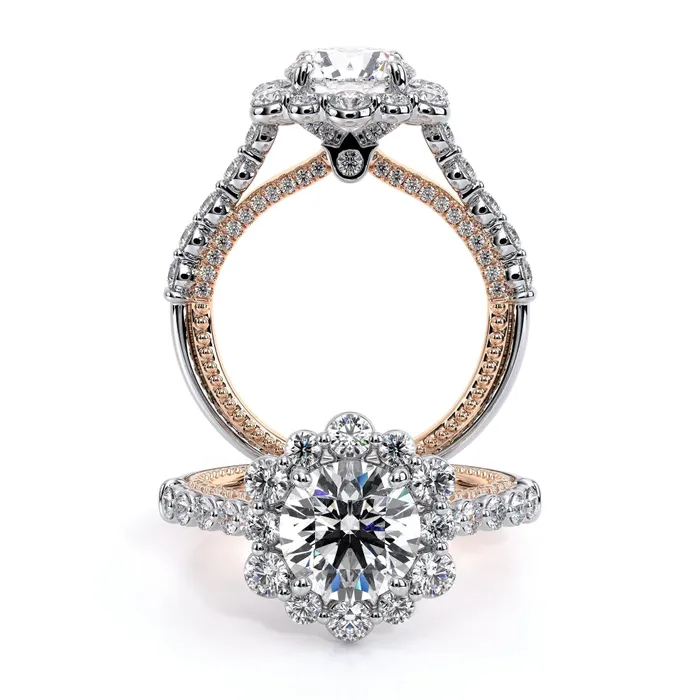 Verragio TwoTone ctw Diamond Riviera Engagement Ring 18k Verragio Rings
